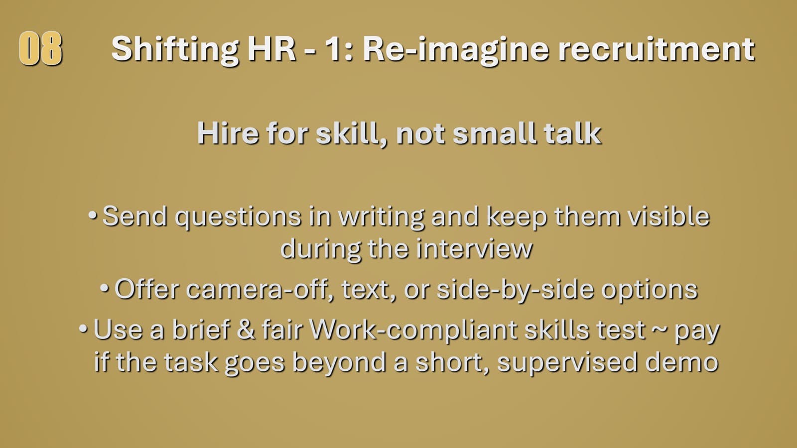 Shifting HR - Re-imagine recruitment